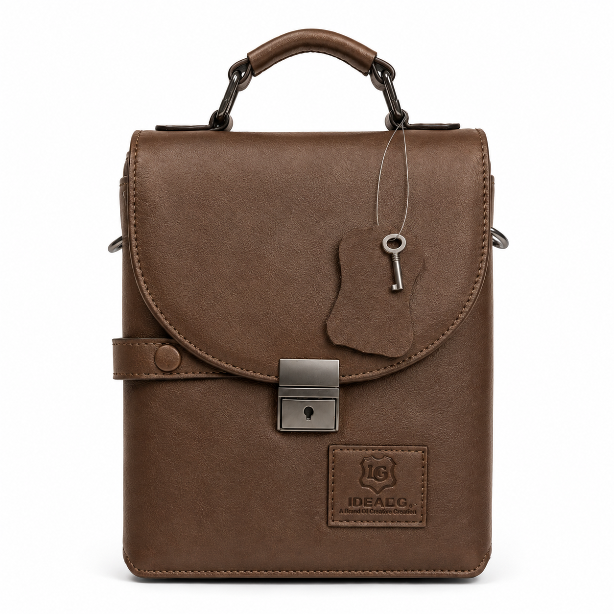 mans side bag chocolate